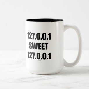 127.0.0.1 süßes 127.0.0.1 (Zuhause-süßer Zweifarbige Tasse