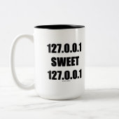 127,0,0,1 Süßstoff 127,0,0,1 (Zuhause Sweet Zuhaus Zweifarbige Tasse (Links)