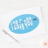 128√e980 - Oval-Sticker für weißes Schreiben Ovaler Aufkleber (Umschlag)