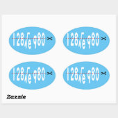 128√e980 - Oval-Sticker für weißes Schreiben Ovaler Aufkleber (Blatt)