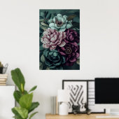 1294 Floral Poster (Heimbüro)