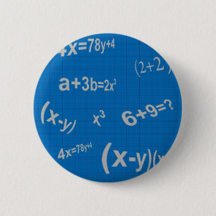 129 BLAUE MATHMATISCHE AUSRÜSTUNGEN MATH ALGEBRA  BUTTON