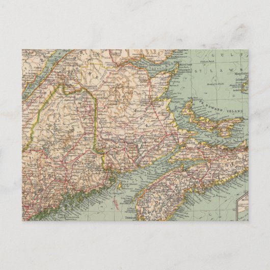 129 Maine, Nova Scotia, New Brunswick, Quebec Postkarte (Vorderseite)
