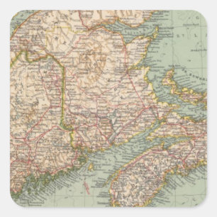 129 Maine, Nova Scotia, New Brunswick, Quebec Quadratischer Aufkleber