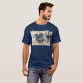 12. 三 宿, 広 重 Mishima-juku, Hiroshige, Ukiyo-e T-Shirt (Vorne ganz)