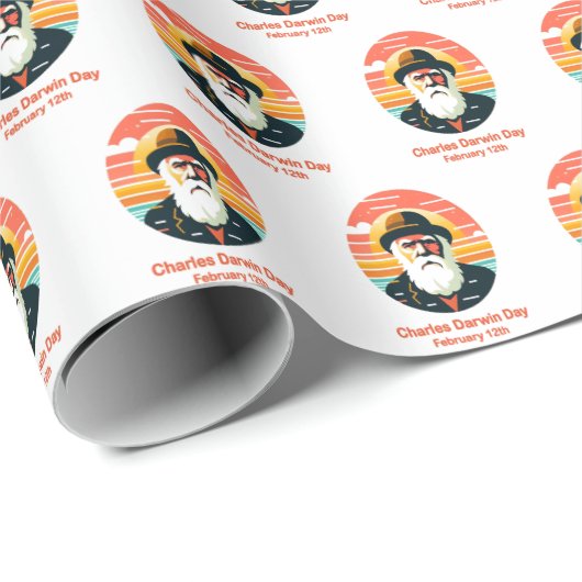 12.02. Charles Darwin Day Geschenkpapier (Rolleneckpunkt)