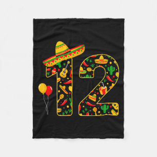 12 12. Geburtstag mexikanischer Sombrero Maracas C Fleecedecke
