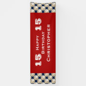 12., 13., 14. Geburtstagsparty Baseball Banner (Vertikal)