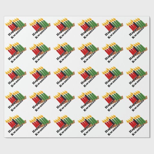 12-26 Happy Kwanzaa Geschenkpapier (Flach)