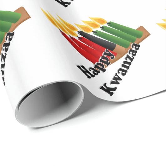 12-26 Happy Kwanzaa Geschenkpapier (Rolleneckpunkt)