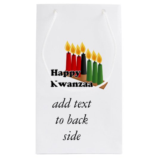 12-26 Happy Kwanzaa Kleine Geschenktüte (Rückseite)