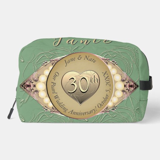 12./30. Pearl Anniversary Print Cut Sew Bag Waschbeutel (Rückseite)