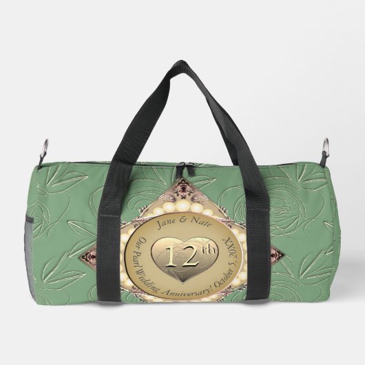 12/30. Pearl & Green Wedding Jubiläum Duffle Bag (Rückseite)
