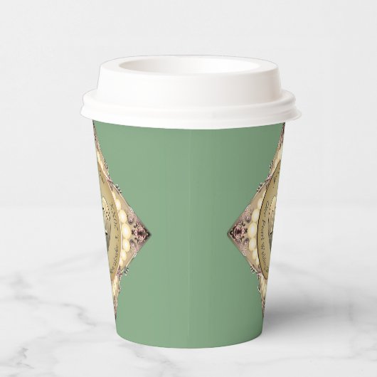 12/30. Pearl & Green Wedding Jubiläum Pappbecher (Rechts)