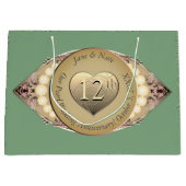 12/30. Pearl Wedding Anniversary Gift Bag Große Geschenktüte (Vorderseite)