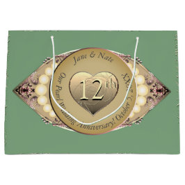 12/30. Pearl Wedding Anniversary Gift Bag Große Geschenktüte