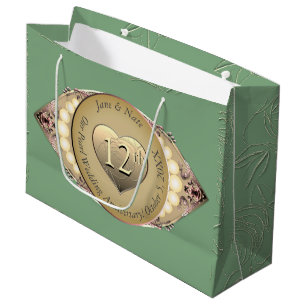 12/30. Pearl Wedding Anniversary Gift Bag Große Geschenktüte