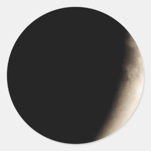 12:55 morgens der Mondeklipse (10) am 15. April Runder Aufkleber