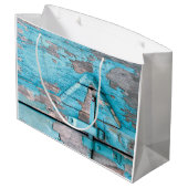 12.5lx4wx9h Große Geschenktasche Blue Wood Barn Do Große Geschenktüte (Rückseite Schrägansicht)