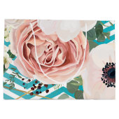 12.5lx4wx9h Große Geschenktasche Geometrische Rose Große Geschenktüte (Rückseite)