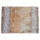 12.5lx4wx9h Große Geschenktasche Land Holzlace Große Geschenktüte (Vorderseite)