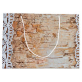 12.5lx4wx9h Große Geschenktasche Land Holzlace Große Geschenktüte (Rückseite)