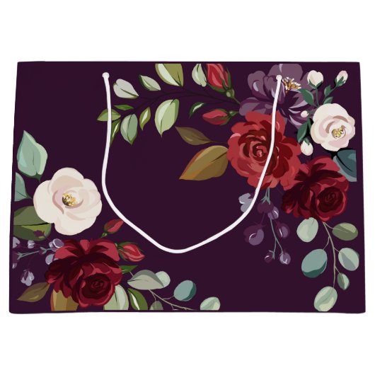 12.5lx4wx9h große Geschenktasche Plum Lila Rose Go Große Geschenktüte (Vorderseite)