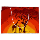 12.5lx4wx9h Große GeschenktascheAfrican Safari Gir Große Geschenktüte (Rückseite)