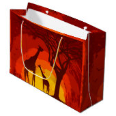 12.5lx4wx9h Große GeschenktascheAfrican Safari Gir Große Geschenktüte (Vorderseite Schrägansicht)