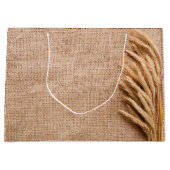 12.5lx4wx9h große Geschenktütenwheat auf Burlap Sa Große Geschenktüte (Vorderseite)