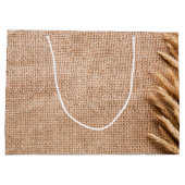 12.5lx4wx9h große Geschenktütenwheat auf Burlap Sa Große Geschenktüte (Rückseite)