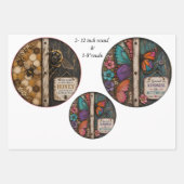 12 & 8" runde Rustikale Bauernhoftiere  Geschenkpapier Set (Vorderseite 2)