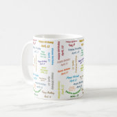 12. April Geburtstags-Tasse Kaffeetasse (Vorderseite Links)