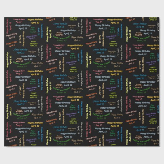 12. April Geschenkpapier (Flach)