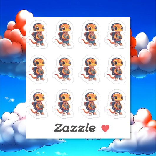 12 Aufkleber-Blatt geortet Aufkleber