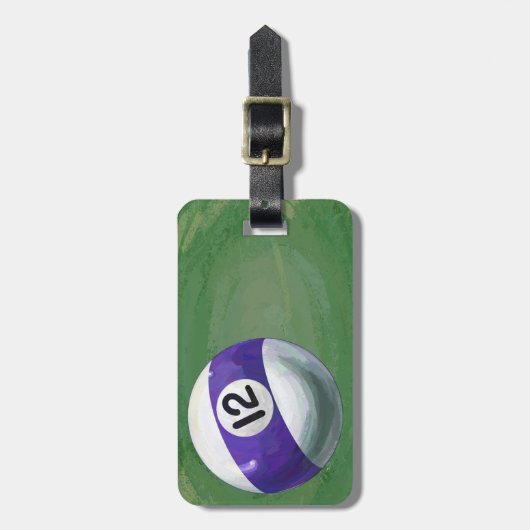 12 Ball Gepäckanhänger (Vorderseite vertikal)