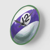 12 Ball Runde Wanduhr (Winkel)