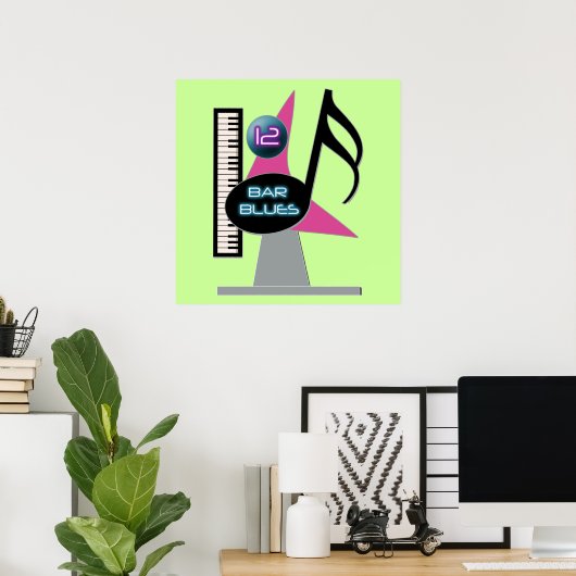 12 Bar Blues Bar Poster (Heimbüro)