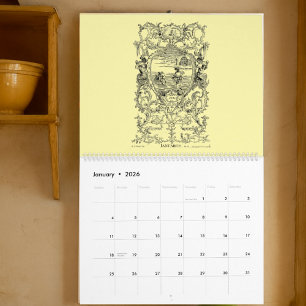 12 Barock Rokoko 18. Jahrhundert Kartuschen Kalender