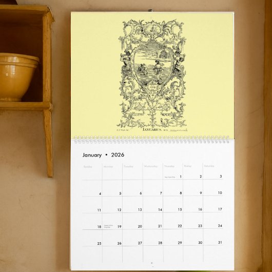 12 Baroque Rococo 18th Century Cartouches Kalender