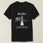 12 Bars Of Trouble Blues Music T-Shirt (Design vorne)