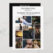 12 Beerdigungsprogramm für Schlichte Textsammlung Einladung (Vorne/Hinten)