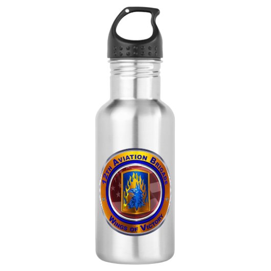 12. Bekämpfungsbrigade Edelstahlflasche (Vorderseite)