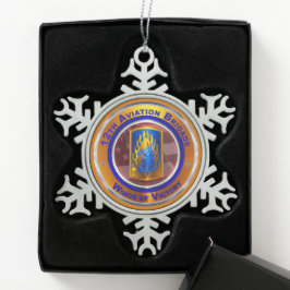 12. Bekämpfungsbrigade Schneeflocken Zinn-Ornament