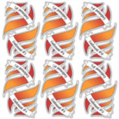 12 Bestätigungs- und Namensaufkleber Aufkleber (Vorderseite)