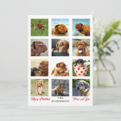 12 Bild unglaublich Weihnachts-Familie Collage Einladung (Stehend Vorderseite)