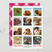 12 Bild unglaublich Weihnachts-Familie Collage Einladung (Vorne/Hinten)