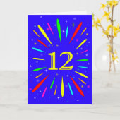 12. Birthday Explosion Card Karte (Gelbe Blume)
