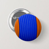 12 blauer u. orange Streifen-Knopf Button (Vorne & Hinten)