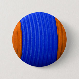 12 blauer u. orange Streifen-Knopf Button